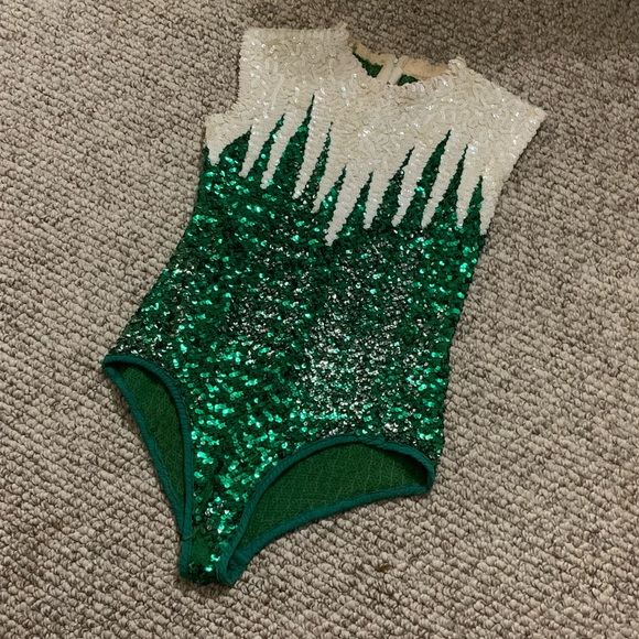 Vintage sequined dance leotard s/m